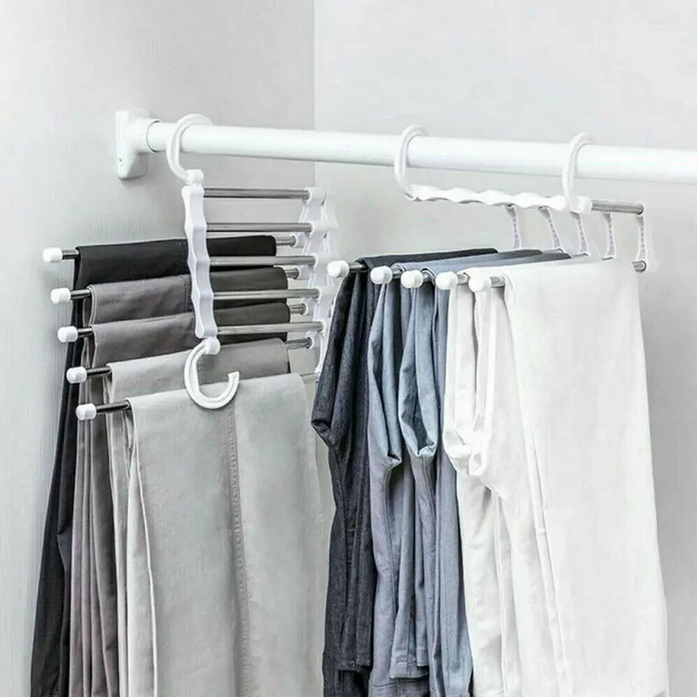 

New Novelty Adjustable Trouser Pants Tie Shawl Rack Belt Scarf Neckties Hanger Holder Multifunctional Closet Organizer