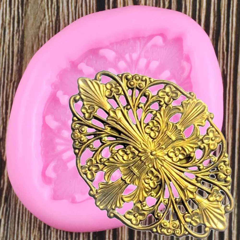 

Flourish Floral Medallian Cake Border Silicone Mold Flower Relief Fondant Cake Decorating Tools Candy Chocolate Gumpaste Mould