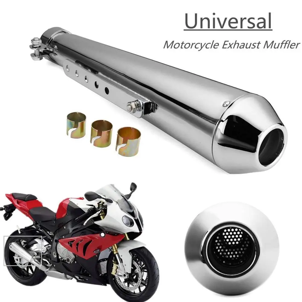 

Universal Motorcycle Motorbike Cafe Racer Exhaust Pipe Muffler Exhaust with Sliding Bracket Matte For Harley HONDA CRF150F