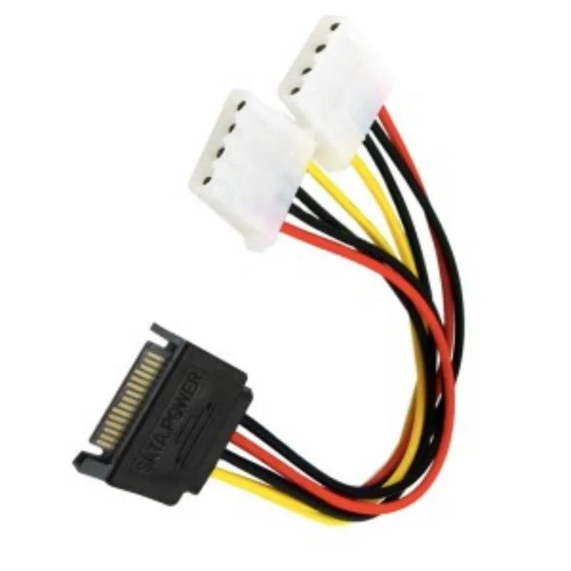 

0019 apple 4 Pin IDE Power Splitter 1 Stecker Auf 2 Weibliche ATA/SATA Power Kabel Y Splitter festplatte Netztei 16ting