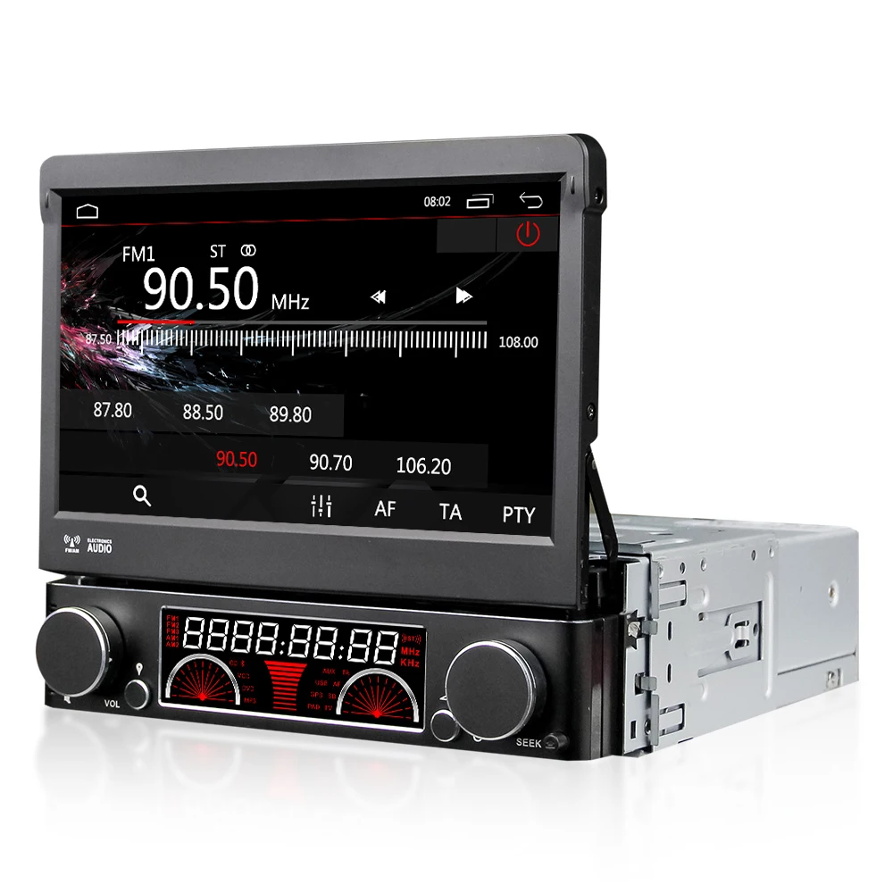 Sale Euanvi Quad Core 2G RAM 1 Din Android 6.0 Car DVD Player Radio Stereo Universal with GPS Navi Bluetooth Multimedia System 4G 3