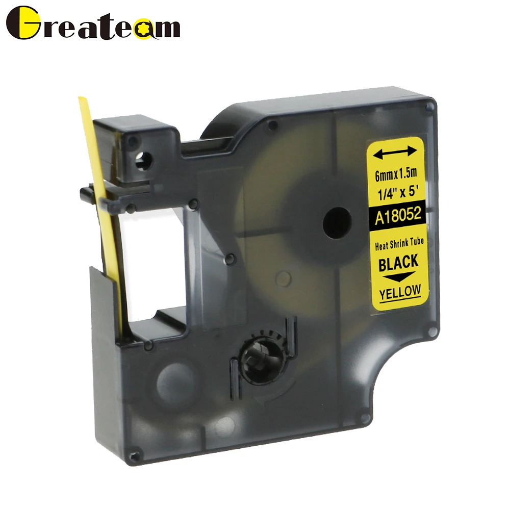 Greateam 1pcs 18052 Dymo Rhino Heat Shrink Tube Label Compatible for