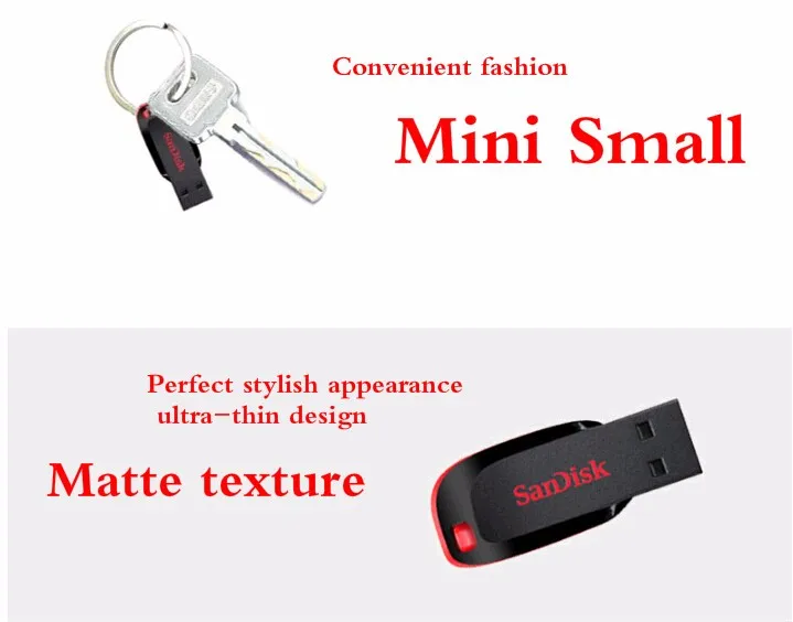 Sandisk CZ50 usb флэш-накопитель 32 ГБ мини usb флэш-накопитель usb флешка 8 Гб 16 Гб usb-носитель 64 Гб флэш-диск 128 ГБ