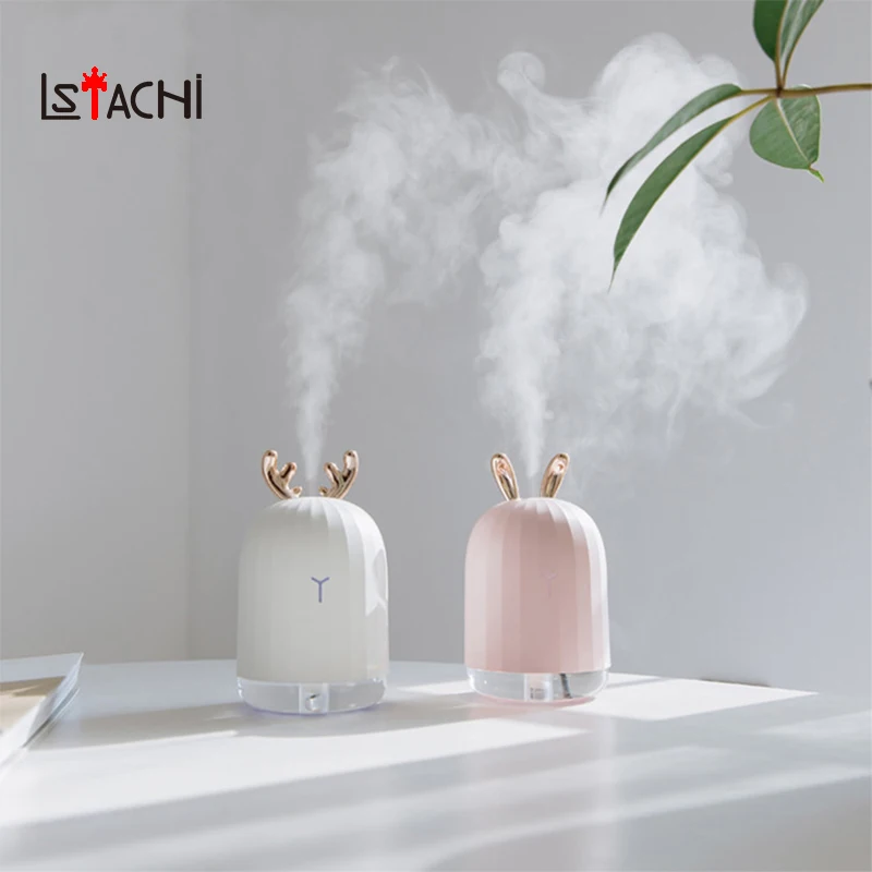 

LSTACHi Deer Rabbit Atomized Humidifier Night Light USB Charging Aromatherapy Essential Oil Diffuser Mist Maker Air Purifier