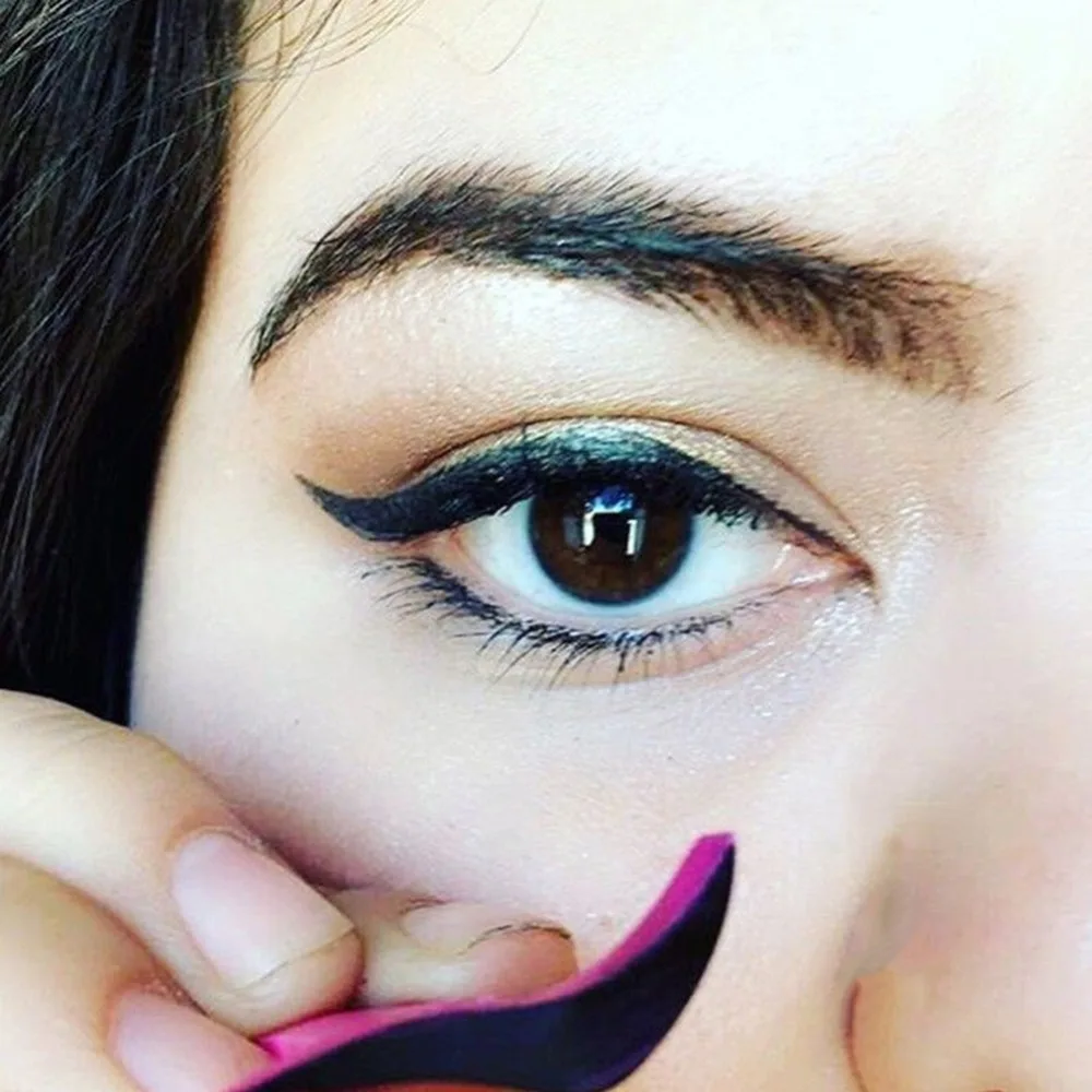 Silicone Wing Eyeliner Stamp Crease Tail Mold Seal Wing Eyeliner Stamp Easy To Wear Portable Cosmetic Makeup Tools