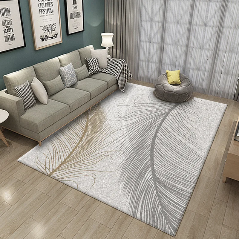 

Nordic Style Feather Large Size Carpet Bedroom Rug Non-slip Carpets For Living Room Super Soft Door Mat HNJ#475