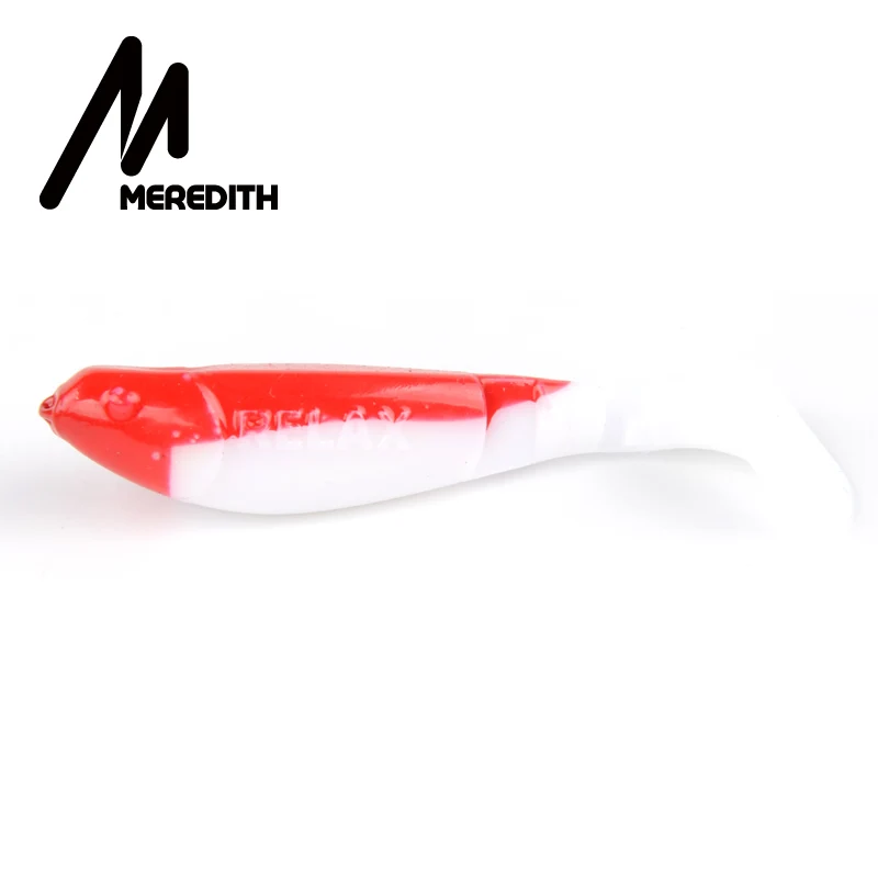 

MEREDITH 8pcs Relax Kopyto Fishing Lure Soft Bait 7cm 4.5g T-tail Wobblers PVC Material Sinking Action Paddle Shad