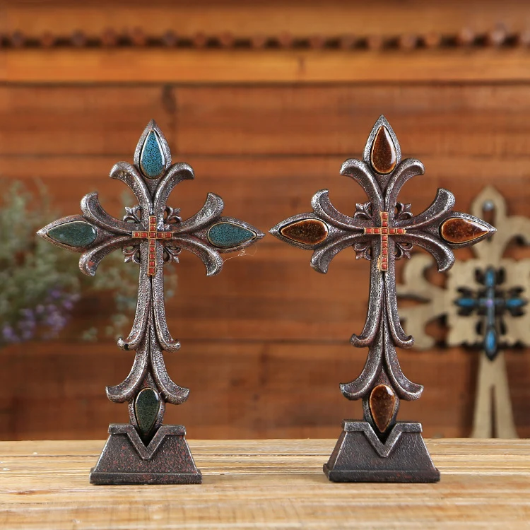 

Retro Cross Catholic Church Supplies Religious Ornaments Jesus Mage Saga Holy Family Statue Gift Ornament Figures Christ Craft