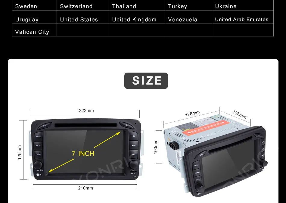 Excellent Xonrich Car DVD Multimedia Player 2Din For Mercedes Benz W168 Vito W639 Vaneo W639 W203 W209 M/MLW463 Radio GPS Navigation 125mm 18 Excellent Xonrich Car DVD Multimedia Player 2Din For Mercedes Benz W168 Vito W639 Vaneo W639 W203 W209 M/MLW463 Radio GPS Navigation 125mm 18