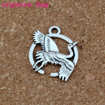 

Sin Crane bird Charms Pendants 100Pcs /lots 21x27mm Zinc alloy Fashion Jewelry DIY Fit Bracelets Necklace Earrings A-254