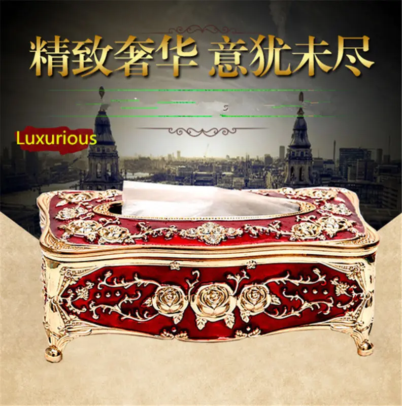 

European-style paper box high-end paper box living room household simple lovely tea table paper box luxury toilet box