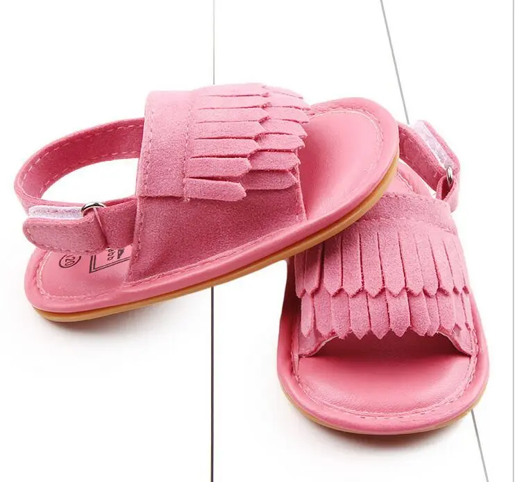 Г. модная кожаная первая детская обувь с двойной бахромой; мокасины; детские летние сандалии с бахромой на резиновой подошве
