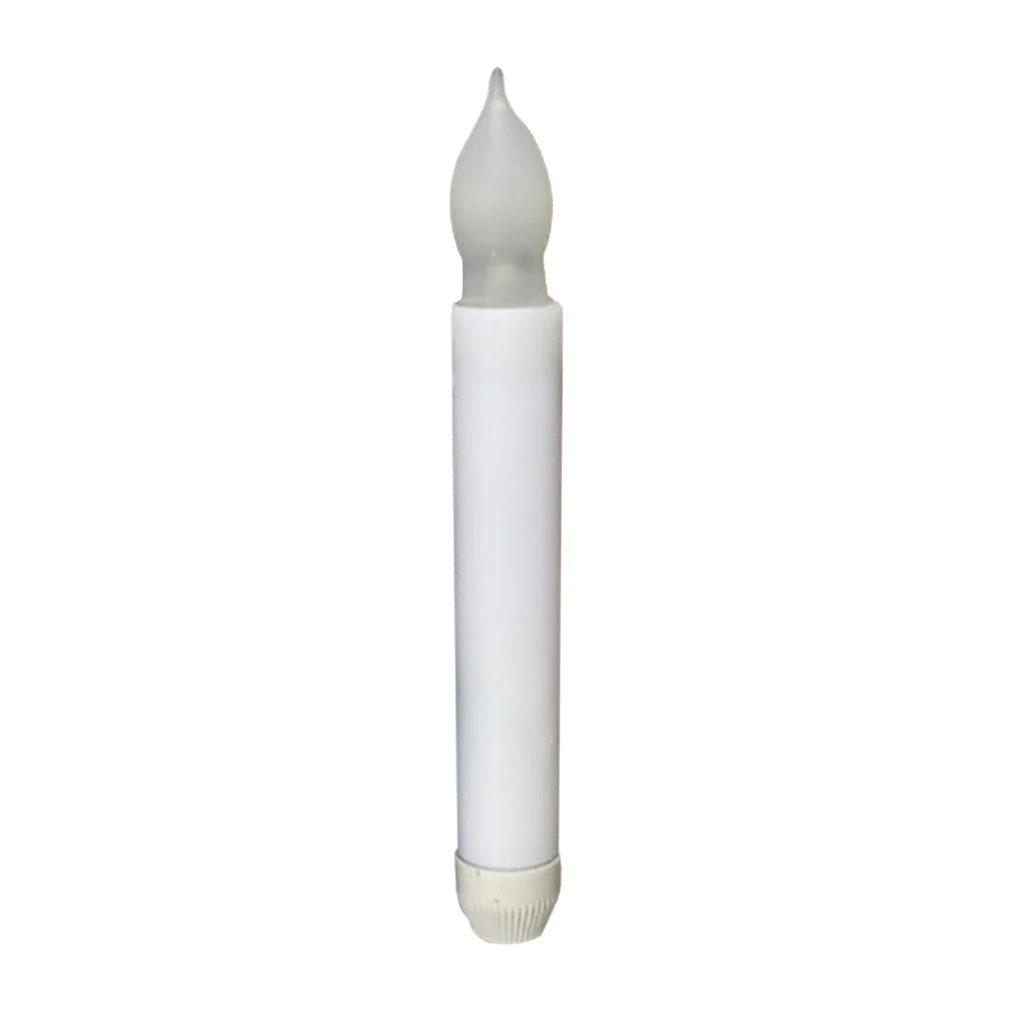 

20x Battery Operated LED Long Taper Candle for Church Home Party Decoration