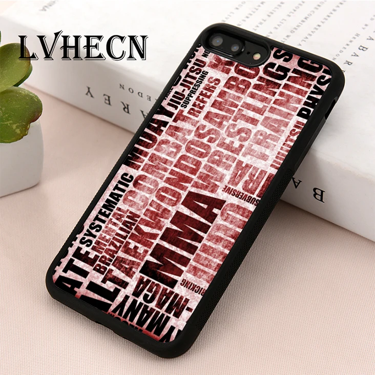 

LvheCn TPU Skin phone case cover for iPhone 5 5s SE 6 6s 7 8 plus X XR Xs Max Mixed Martial Arts MMA