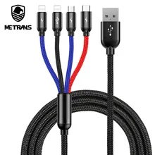 Metrans 4 in 1 USB Cable For iPhone X xs max Charger Cable Micro USB Type C Lighting Cable for Samsung Galaxy S9 S8 Plus Metrans 4 in 1 USB Cable For iPhone X xs max Charger Cable Micro USB Type C Lighting Cable for Samsung Galaxy S9 S8 Plus