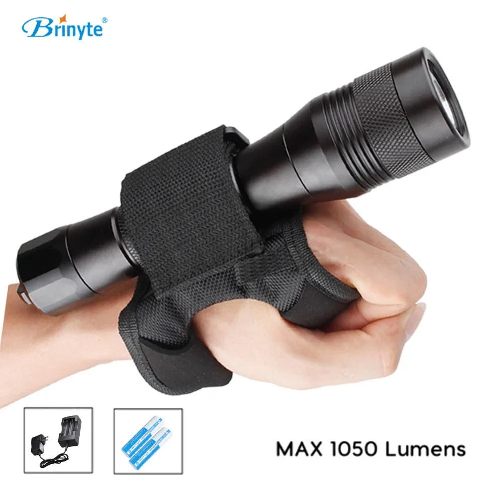 

Professional Diving Flashlight CREE XM-L2(U4) LED Asafee DIV01 Back-up Diving Light 26650 Battery and Charger+Wrist Strap