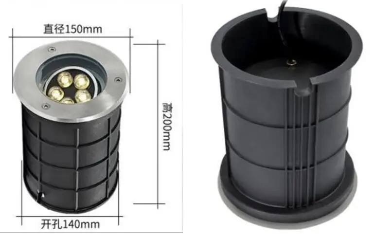 Pode Ser Escurecido Buriend Inground Holofotes 110 v 220 Dc12v Caminho Estrada Jardim Quintal Paisagem Luz Subterrânea 5x2 w 10 Led 2 Lâmpadas subterrâneas