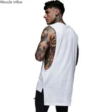 Спортивная модная одежда, майка для бодибилдинга, мужская майка для фитнеса, майка без рукавов, однотонная хлопковая майка, Золотая майка