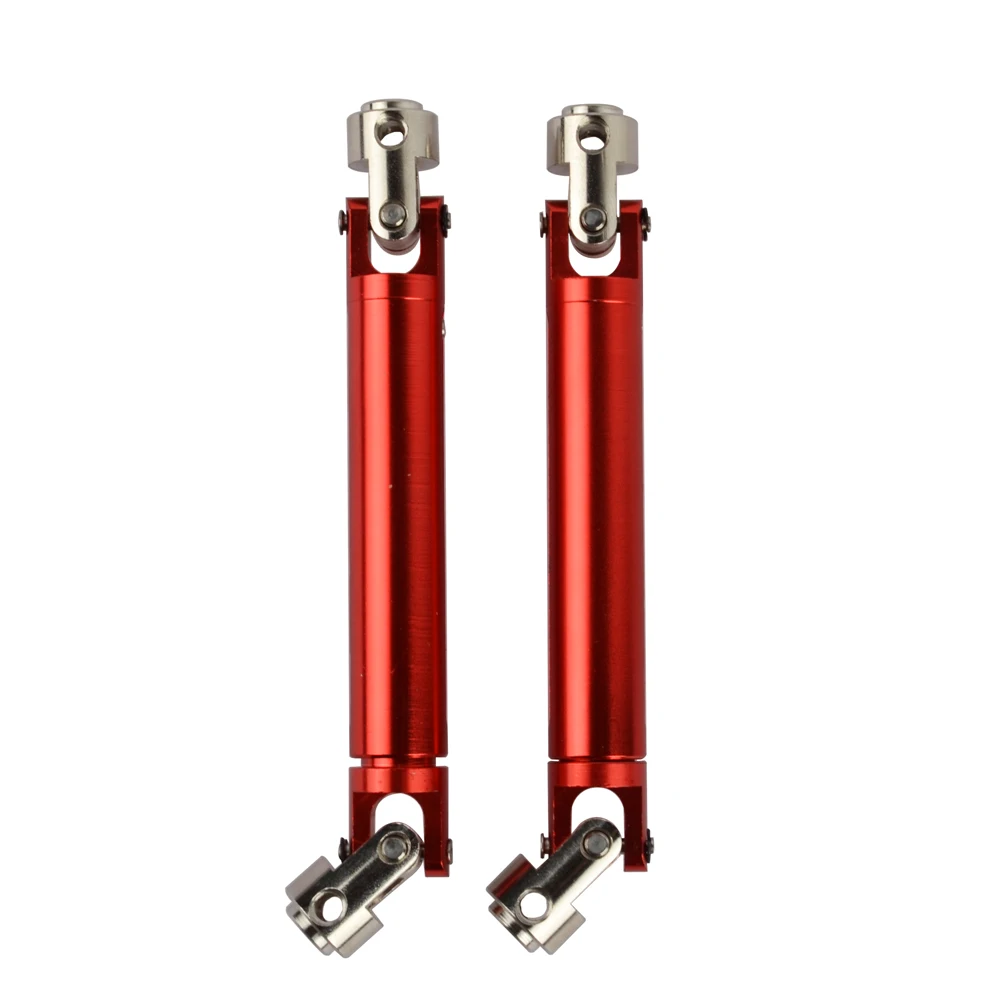 

2PCS Aluminum Alloy Universal Drive Shaft 102MM-150MM for RC Rock Crawler AXIAL SCX10 D90 TF2 Upgrade Parts