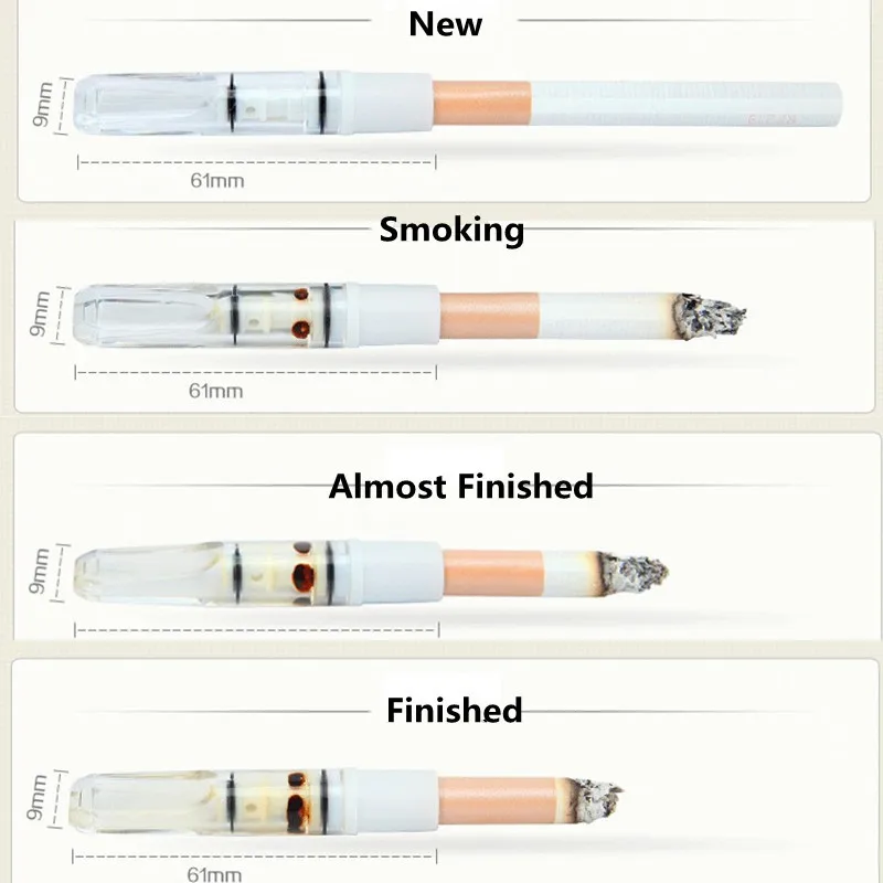 Alalinong M003 Обычный фильтр для сигарет держатель пищевой пластик круговой моющийся здоровая сигарета фильтры