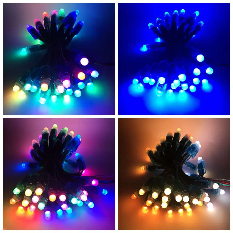 US $73.50 500pcs 12mm WS2811 Full Color LED Pixel Module RGB 2811 IC LED Pixel String DC5V Waterproof Digital LED String
