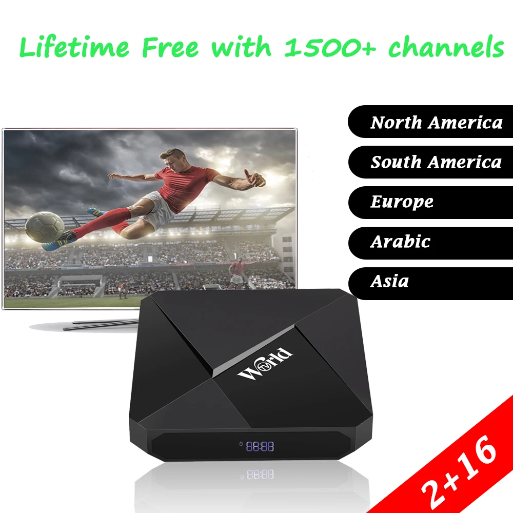 

2018 Cheapest Arabic IPTV Box Free Forever Arabic Italia Brasil France Spain Asia 1600+ Channels Lifetime Free IPTV Subscription