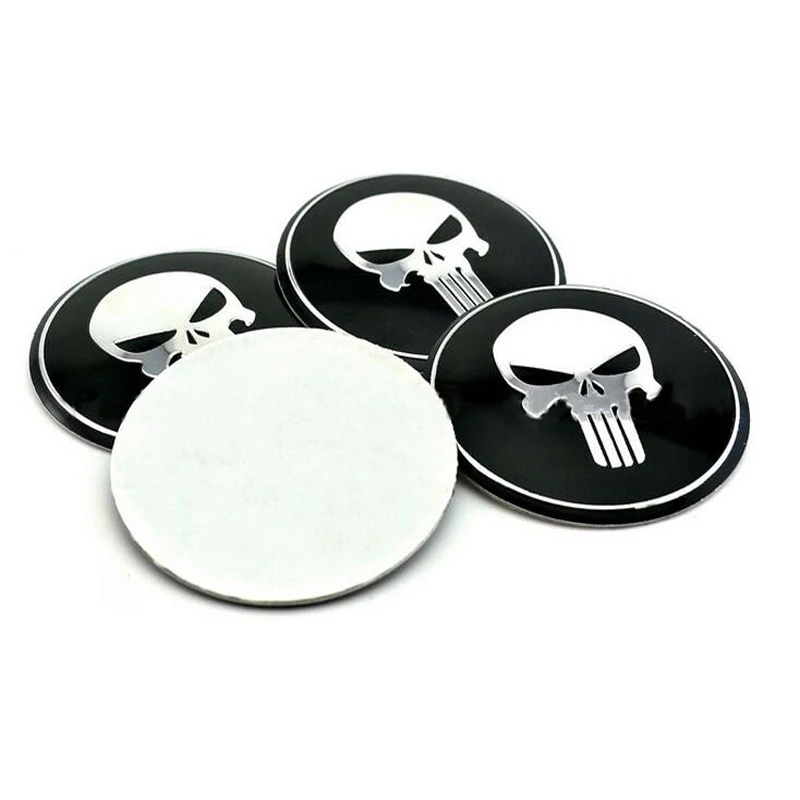 Skull Car Wheel stickers Auto Tire Wheel Rim Center Hub Cap Emblem