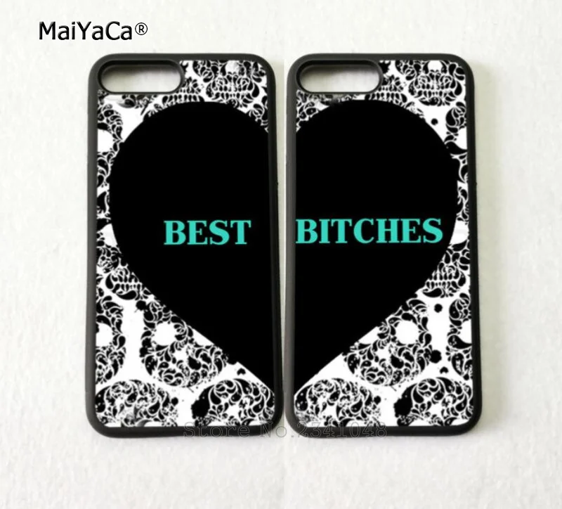 heart pair matching best friends forever silicone mobile phone cases
