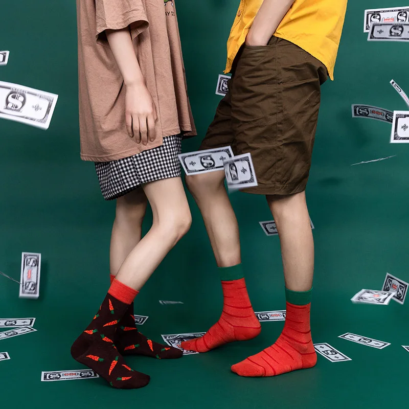 Креативные хлопковые уличные модные женские носки с принтом; цветные забавные носки с героями мультфильмов; высококачественные осенние носки
