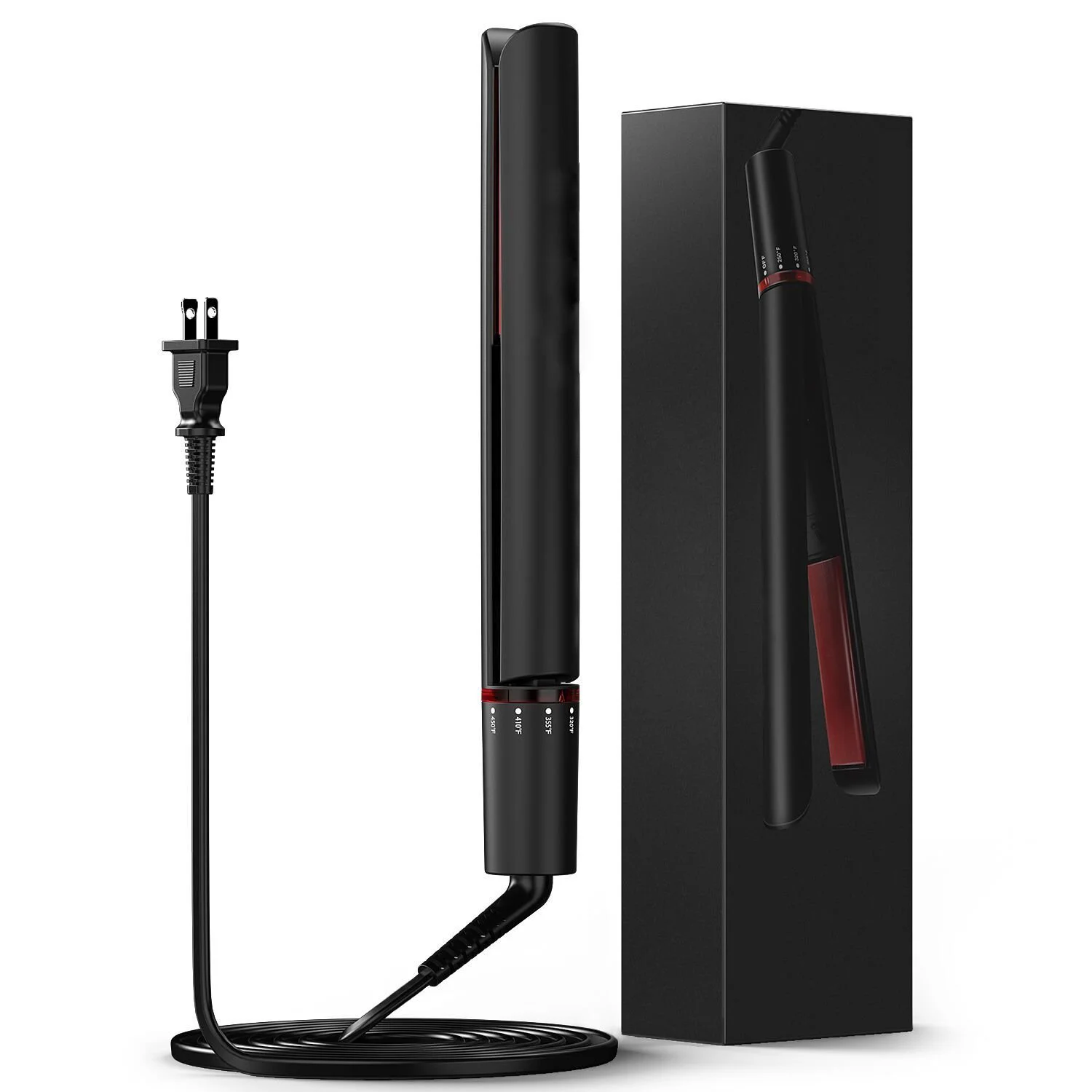 

Professional Hair Straightener Flat Iron for Hair Styling 2 in 1 Tourmaline Ceramic Flat Iron for All Hair Types with Rotating