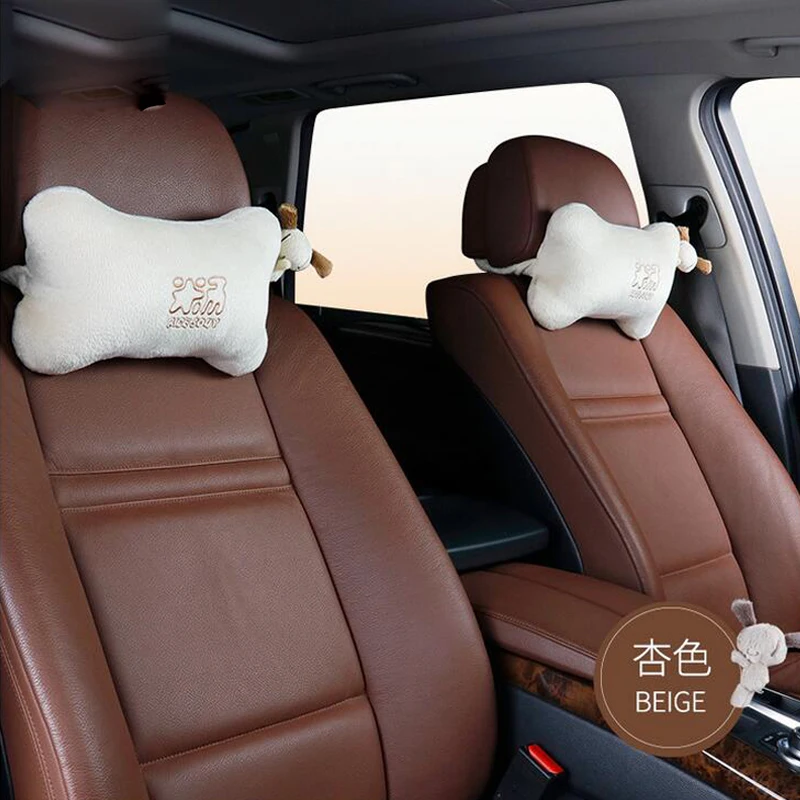 1pcs 32*30cm Four Seasons car Soft Cushion neck pillow headrest Neck Support Auto Head Safety Pillow Accessories |
