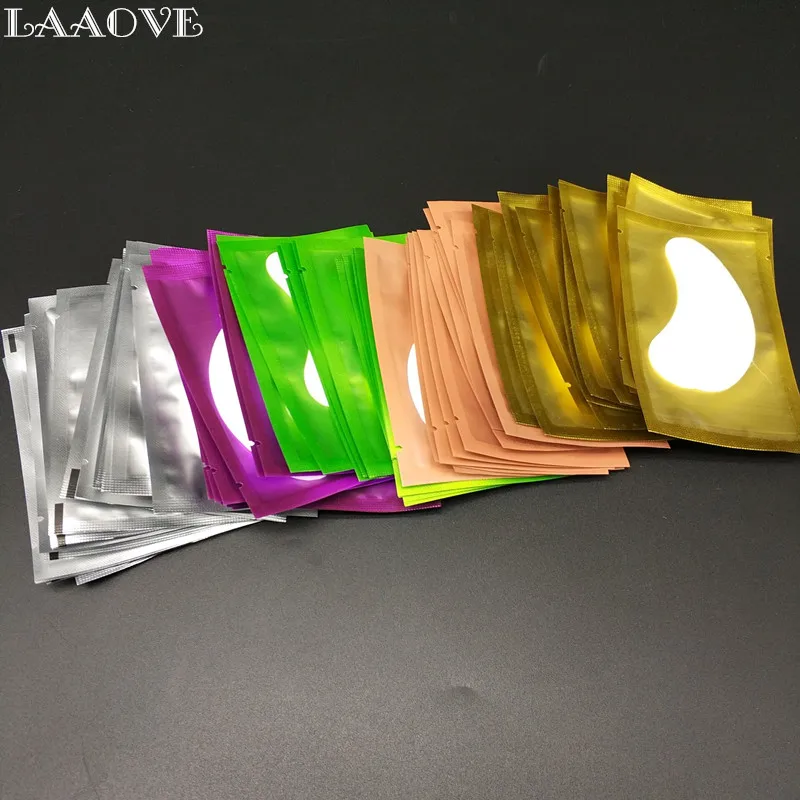 LAAOVE оптовая продажа 100 пар/лот бумажные патчи для ресниц подушечки глаз женские