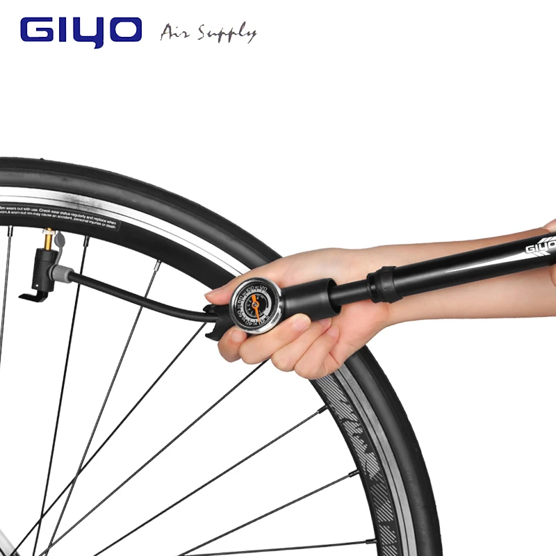 GIYO 120PSI воздушный насос для накачки велосипедный надувания вилки подходит Schrader с