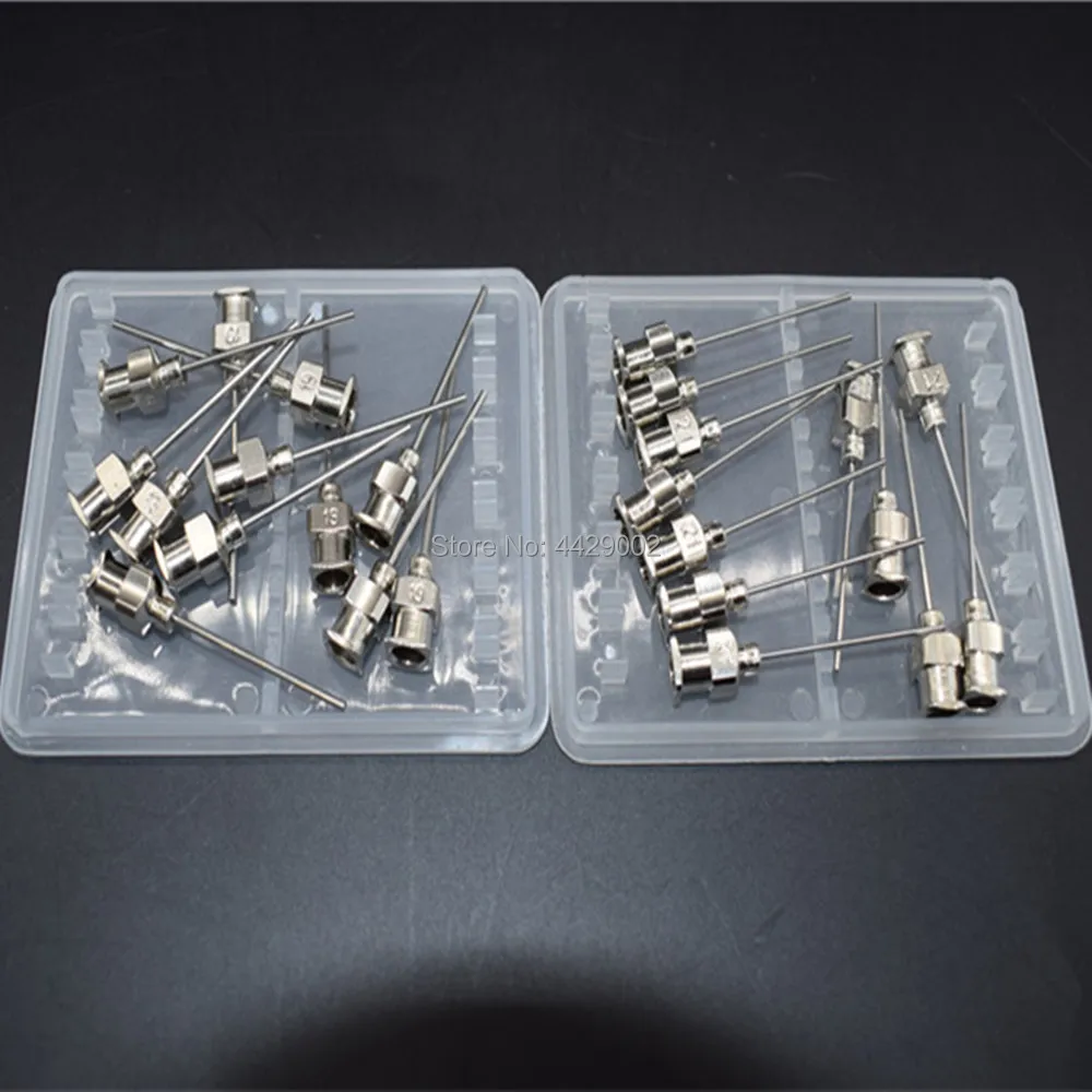 12pcs 19G 21G 23G 25G Adhesive Glue Liquid Clay Dispensing Needle Dispensing Adhesive Syringe Needle Tips Stainless Steel Tips