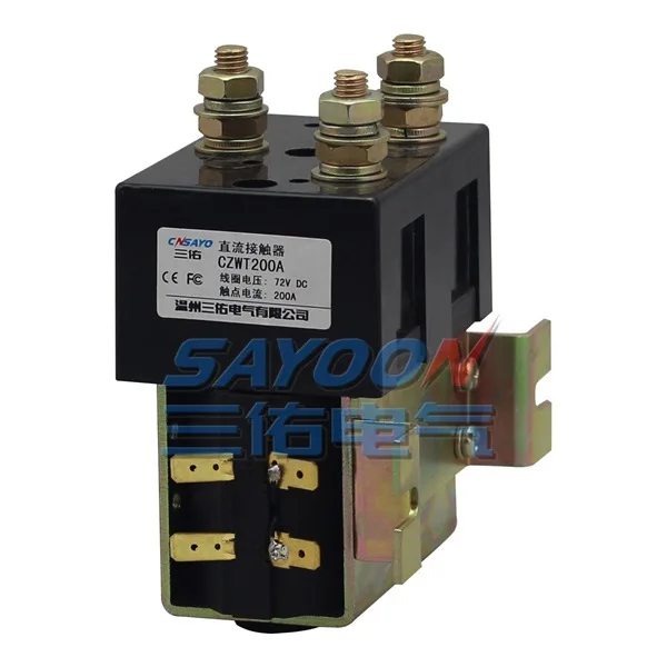 

SAYOON DC 12V contactor CZWT200A , contactor with switching phase, small volume, large load capacity, long service life.