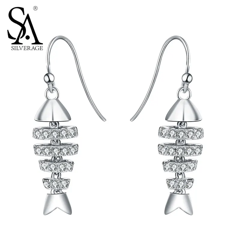 Aliexpress Buy SA SILVERAGE Real 925 Sterling Silver Jewelry Drop 