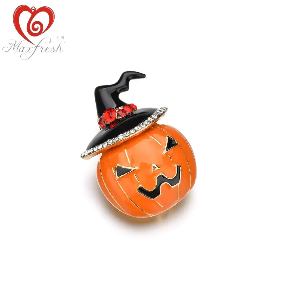 Maxfresh CuteCrystal шляпа тыквы броши для Новинки женщин Дизайн Хэллоуин брошь Pin Модные