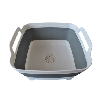 

Folding Square Fruit Vegetable Washing Washbasin Storage Basket Kitchen Outdoor Travel Supply RT99