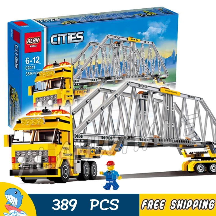 

389pcs City Heavy Loader parallel Truck 02041 Figure Building Blocks Children Assemble Toy Collection Compatible With Lago