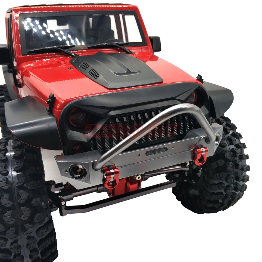 AXIAL SCX10 CNC Front Rear Bumper Bull Bar With Spare Tire Carrier Shackles For Rock Crawler Rc Truck SCX10 II Jeep Wrangler