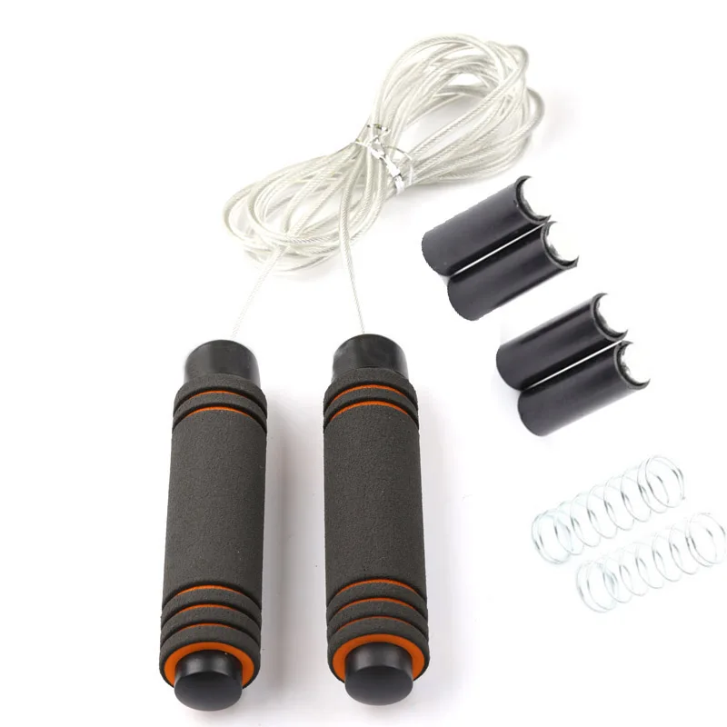 3mm steel wire black Стальной трос скакалка с 2 железными барными нагруженными подшипниками Прыжки веревки для боксёрские ММА тренажерный зал для обучения фитнесу - Цвет: 3mm steel wire black