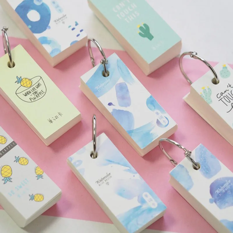 

4Pcs/set Cute Fruits Watercolor Paper Mini Memo Pads Portable Notepads Words Cards Kids Gift Stationery School Supplies
