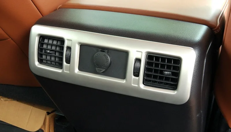 Нержавеющая сталь сзади подлокотник AC vent dash консольная панель крышки декоративной отделкой для Toyota Tundra