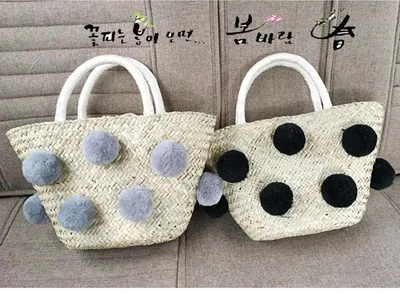 Новинка 2017 Женская Ручная сумка с вышивкой большая соломенная на плечо модные