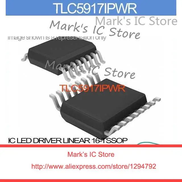 

TLC5917IPWR IC LED DRIVER 16-TSSOP TLC5917IP 5917 TLC5917 5917I TLC591 5917IP