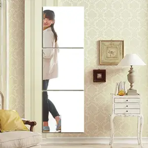 Self-Adhesive-Stickers Wall-Decal Bathroom-Decoration Crystal Square Living-Room 3pcs Self-Adhesive-Stickers Wall-Decal Bathroom-Decoration Crystal Square Living-Room 3pcs