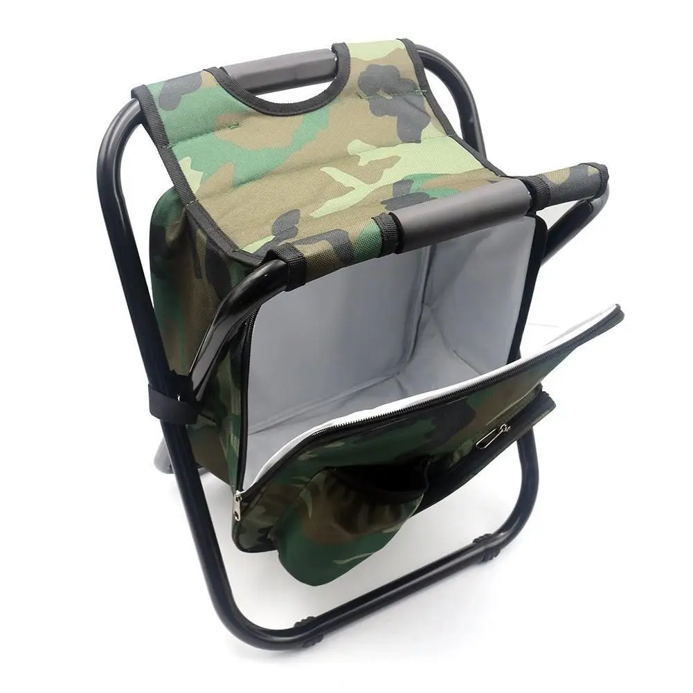 Складной рюкзак-стул для кемпинга с охлаждающей изоляцией, сумка для пикника, настольная сумка для отдыха на открытом воздухе, для рыбалки, путешествий, пляжа, барбекю