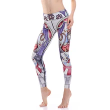 Женские леггинсы с принтом в виде обезьяны и барабана для фитнеса, быстросохнущие леггинсы для упражнений, высокая талия, полная длина, энергетические брюки, брюки, ropa mujer