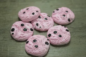 

50pcs/lot pink 20mm Kawaii Sweets Amos Cookie Cabochon for Home jewelry decoration