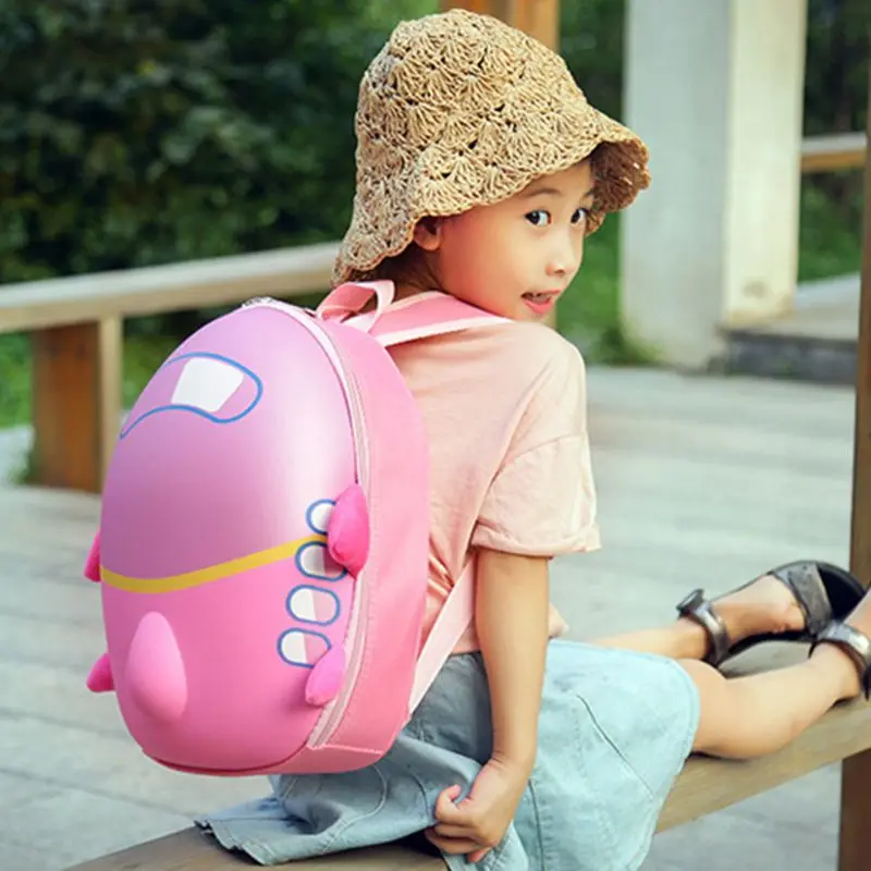 THINKTHENDO Toddler 3D Airplane Mini Backpack Child Kid Kindergarten